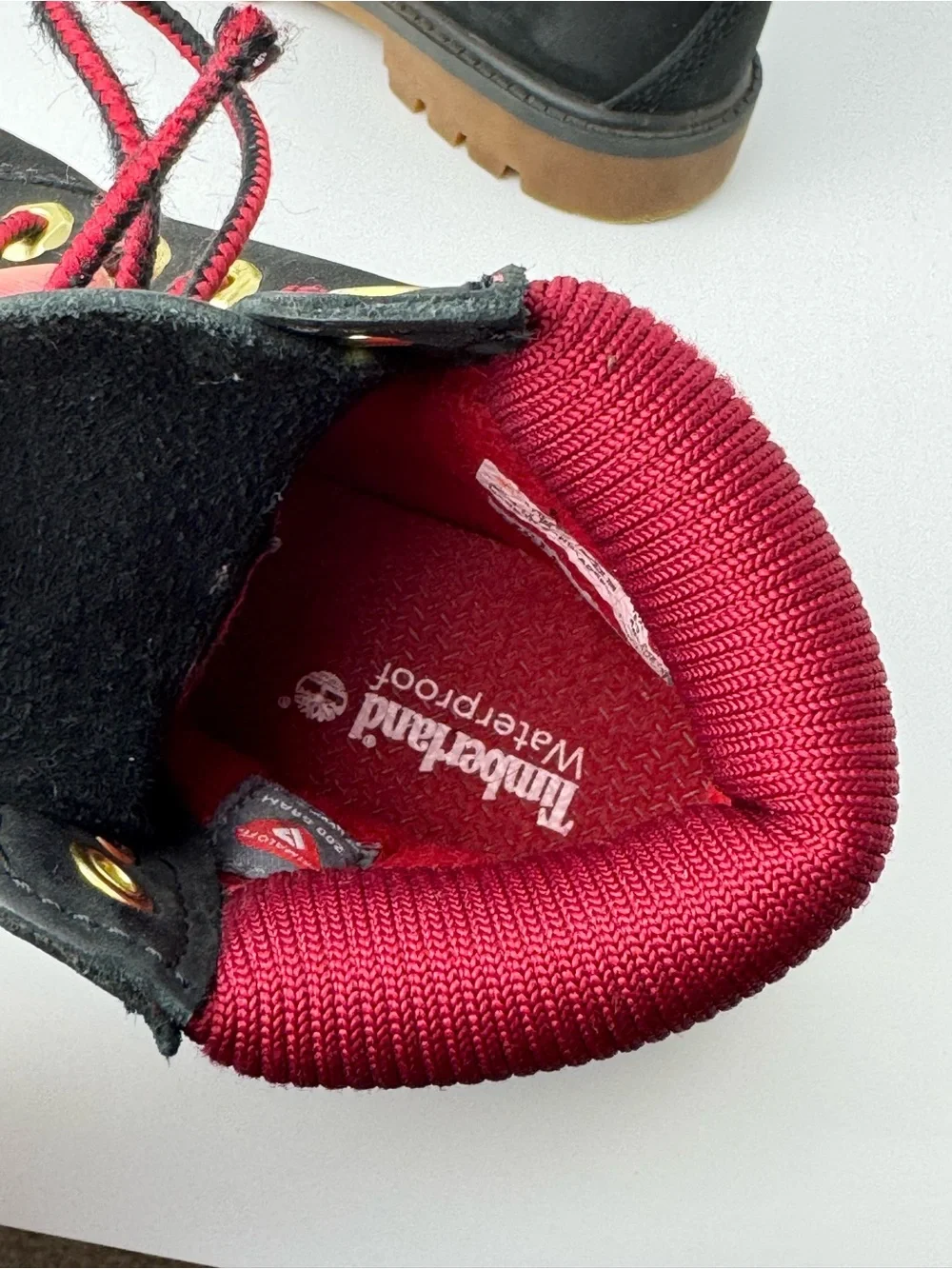 Timberland Black Red Boots - Kids 11